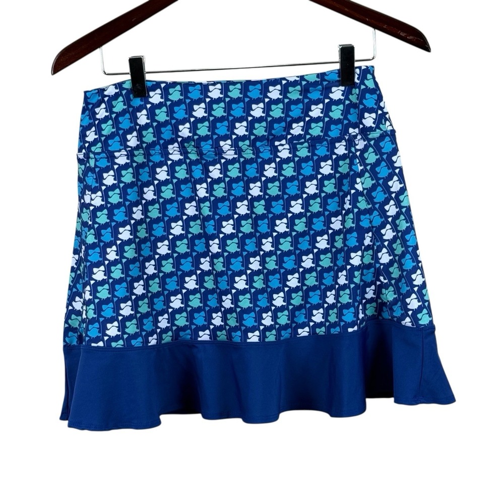 Birdies and Bows Skort Womens Sz Small Blue‎ Pleated  Athleisure Wear Pickleball